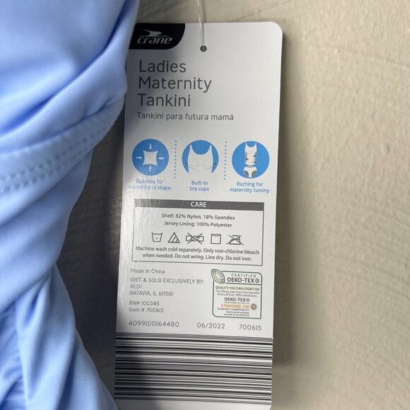 Women's Blue Maternity Swimsuit size L - Picture 5 of 6